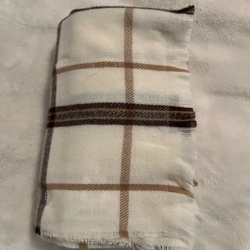 Nine West Plaid Winter Scarf